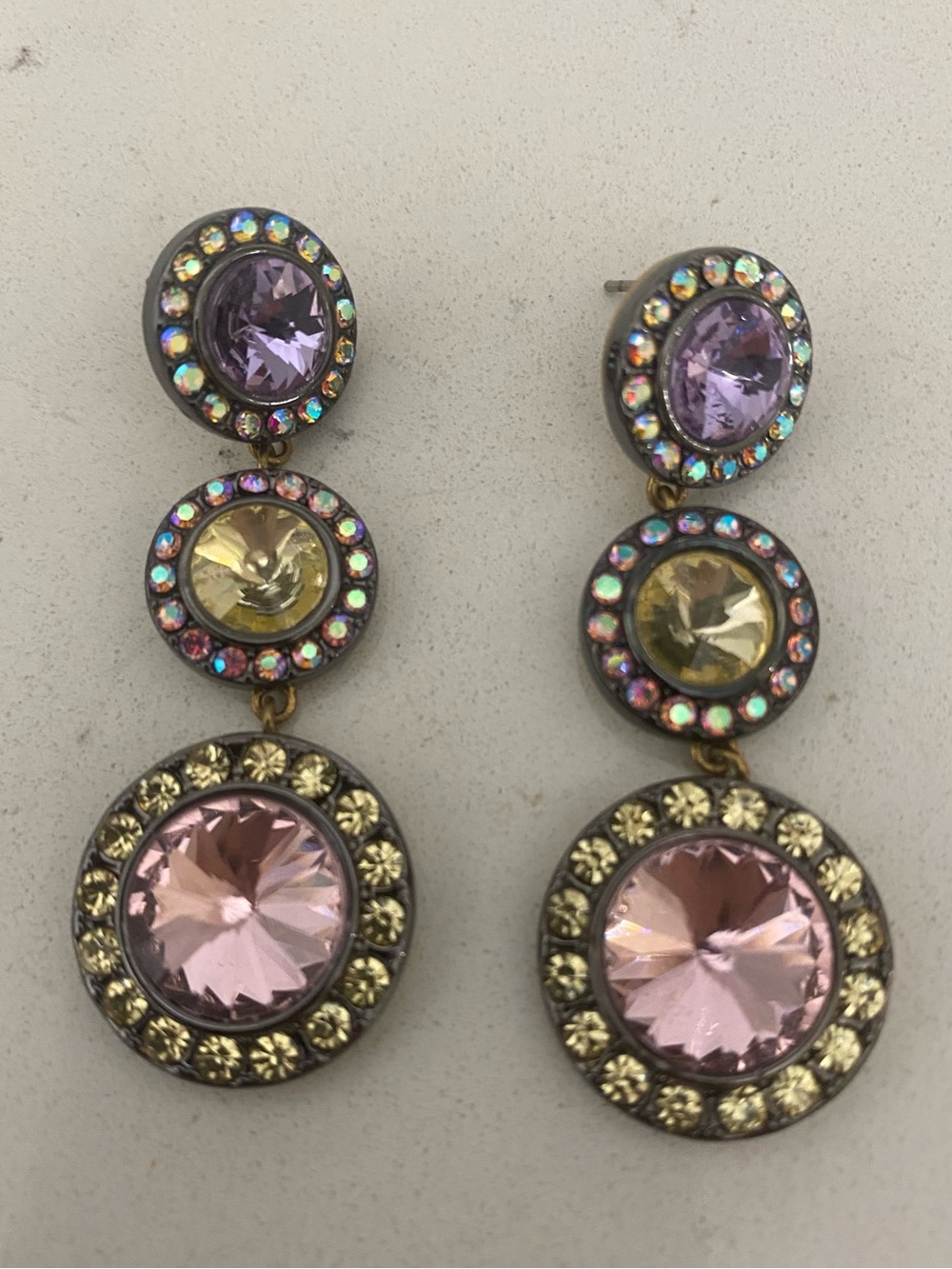 Kurt Geiger London Octavia Gemstone Linear Drop Earrings - Picture 1 of 3